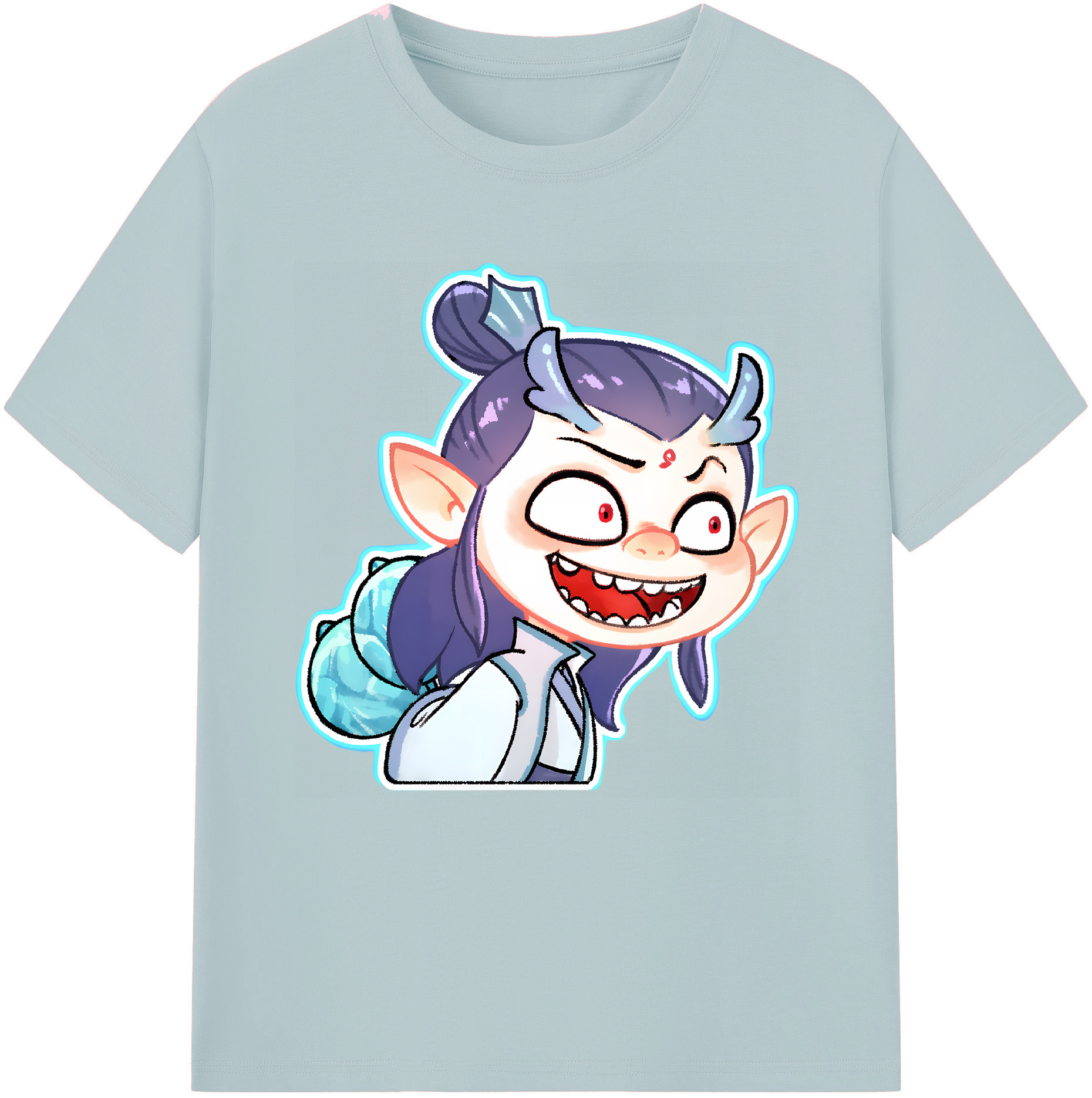 （画像用） Ne Zha 2 ナタ 魔童の大暴れ 綿100％半袖Tシャツ（フロントプリント）